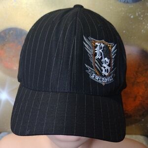 Big Game Treestands Hunting Baseball Hat Cap Strapback Camo Black Embroidered